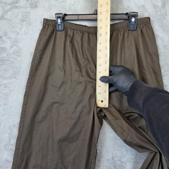 I. Magnin Pants Womens Medium Brown Pull On Elastic Waist Straight Leg Lounge - Picture 3 of 10